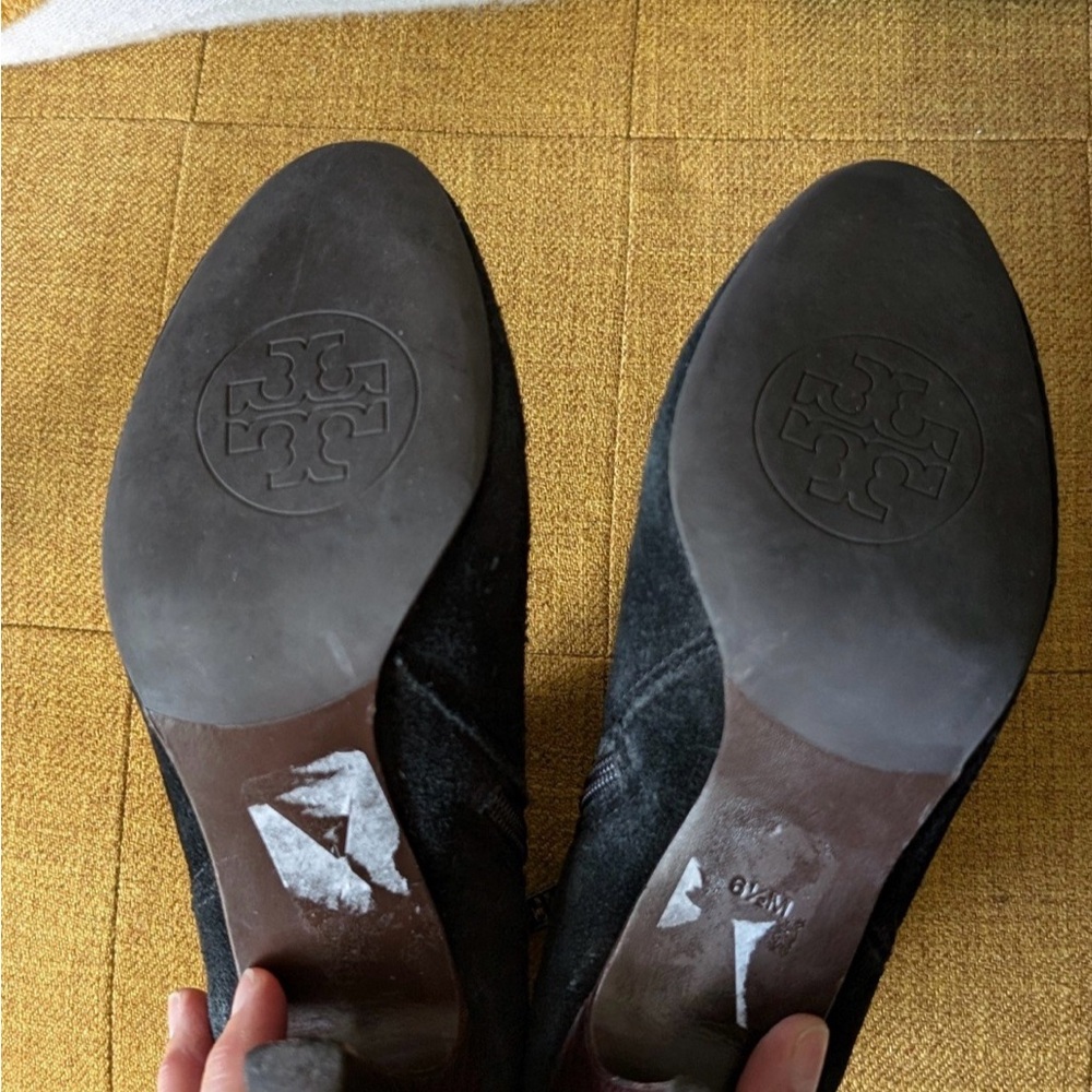 Tory Burch Black Heeled Boots - Picture 5 of 6